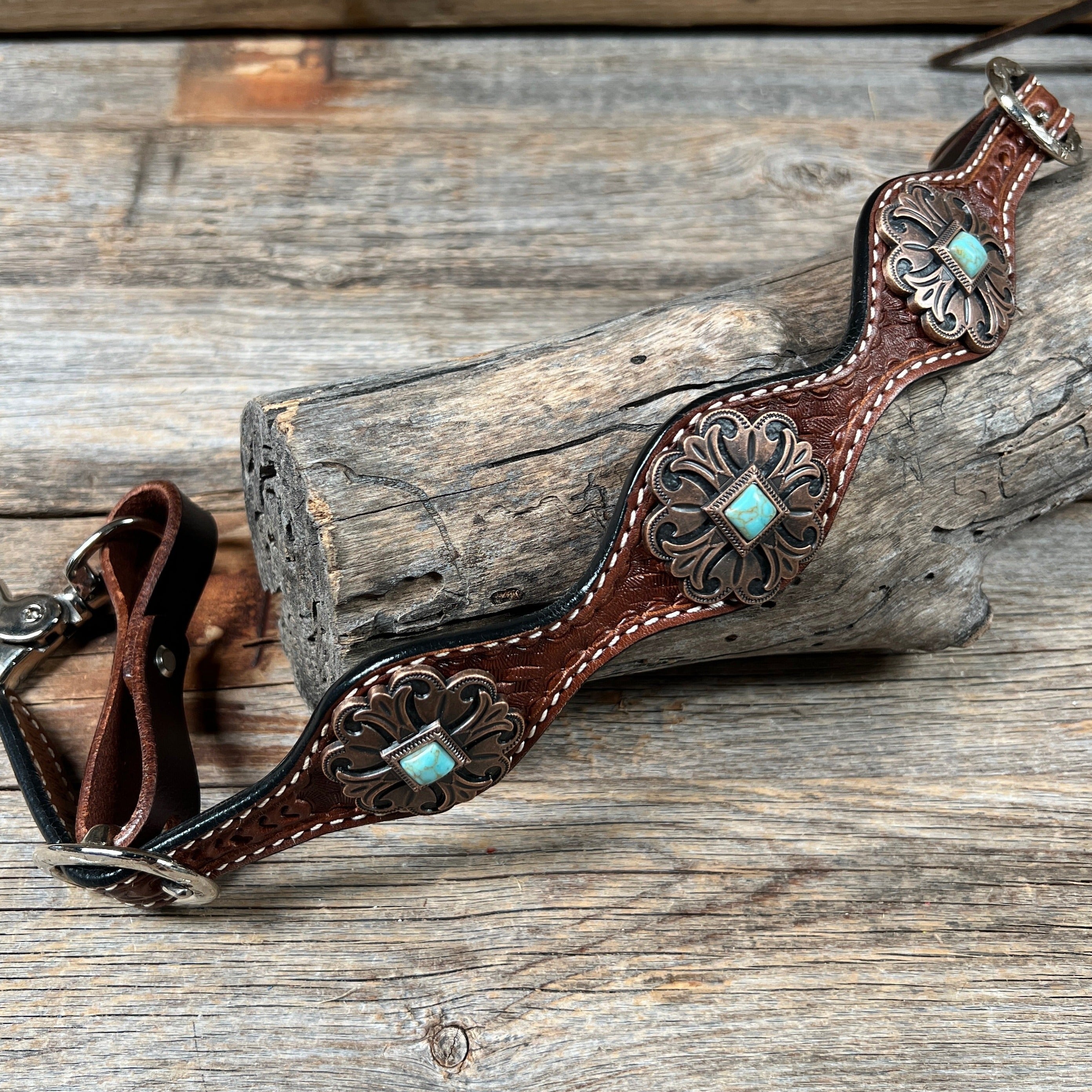 Medium Oil Basketweave Wither Strap #WS1001