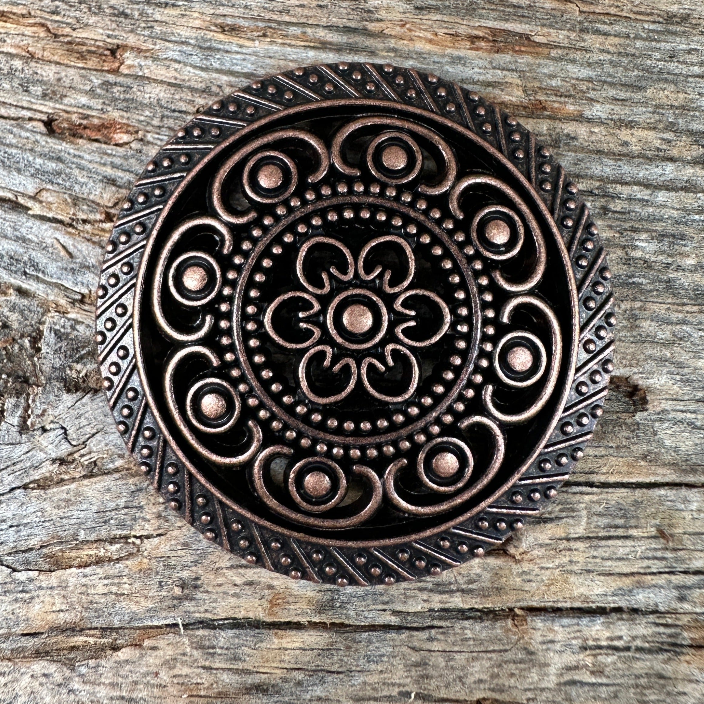 Copper Intricate Engraved Concho 1.5" W224L