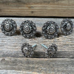 Antique Silver Flower and Berry Saddle Set SSW226