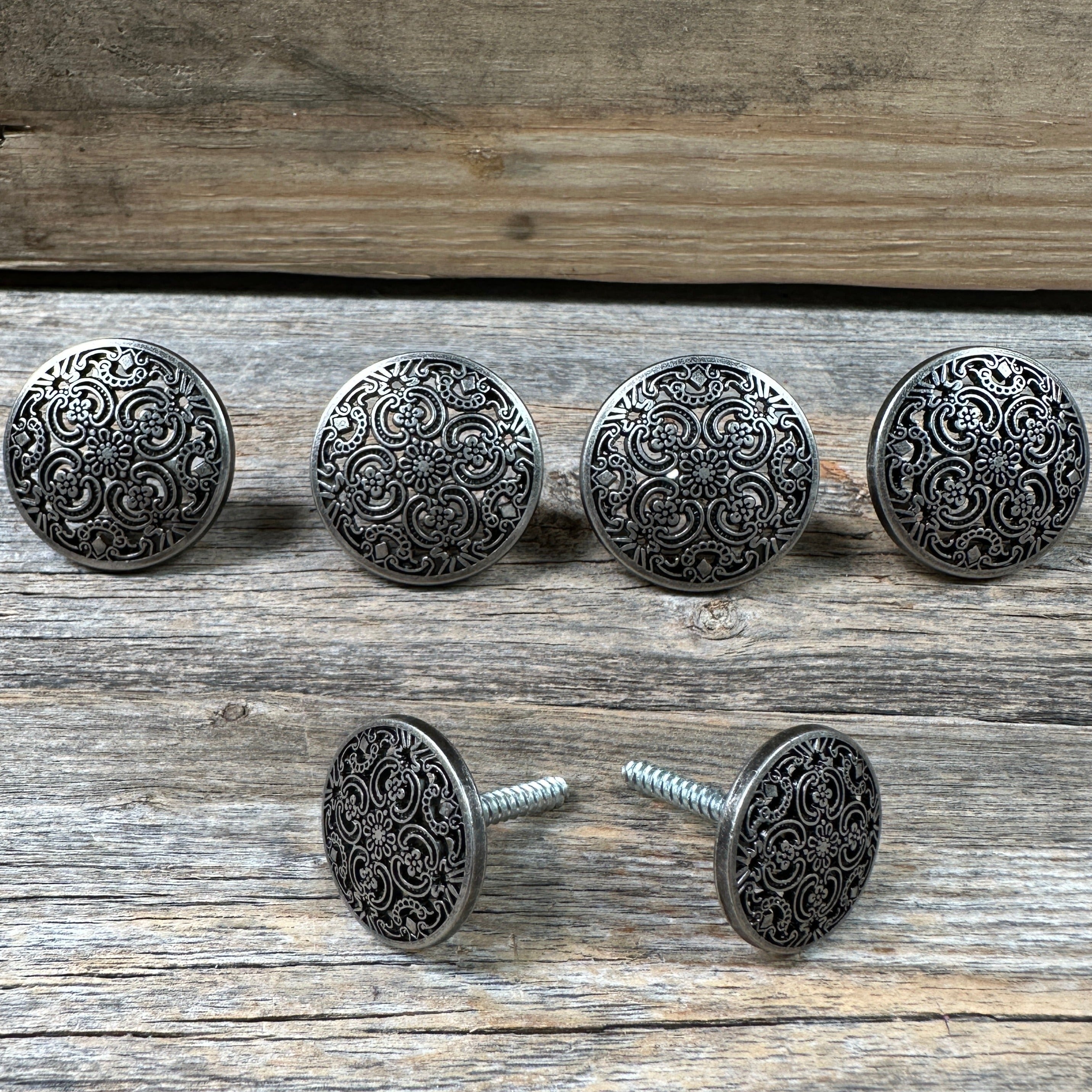 Antique Silver Floral Engraved Saddle Set SSW225