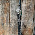 Black Oil V Brow Clear Browband & Breastcollar Tack Set #BBBC683