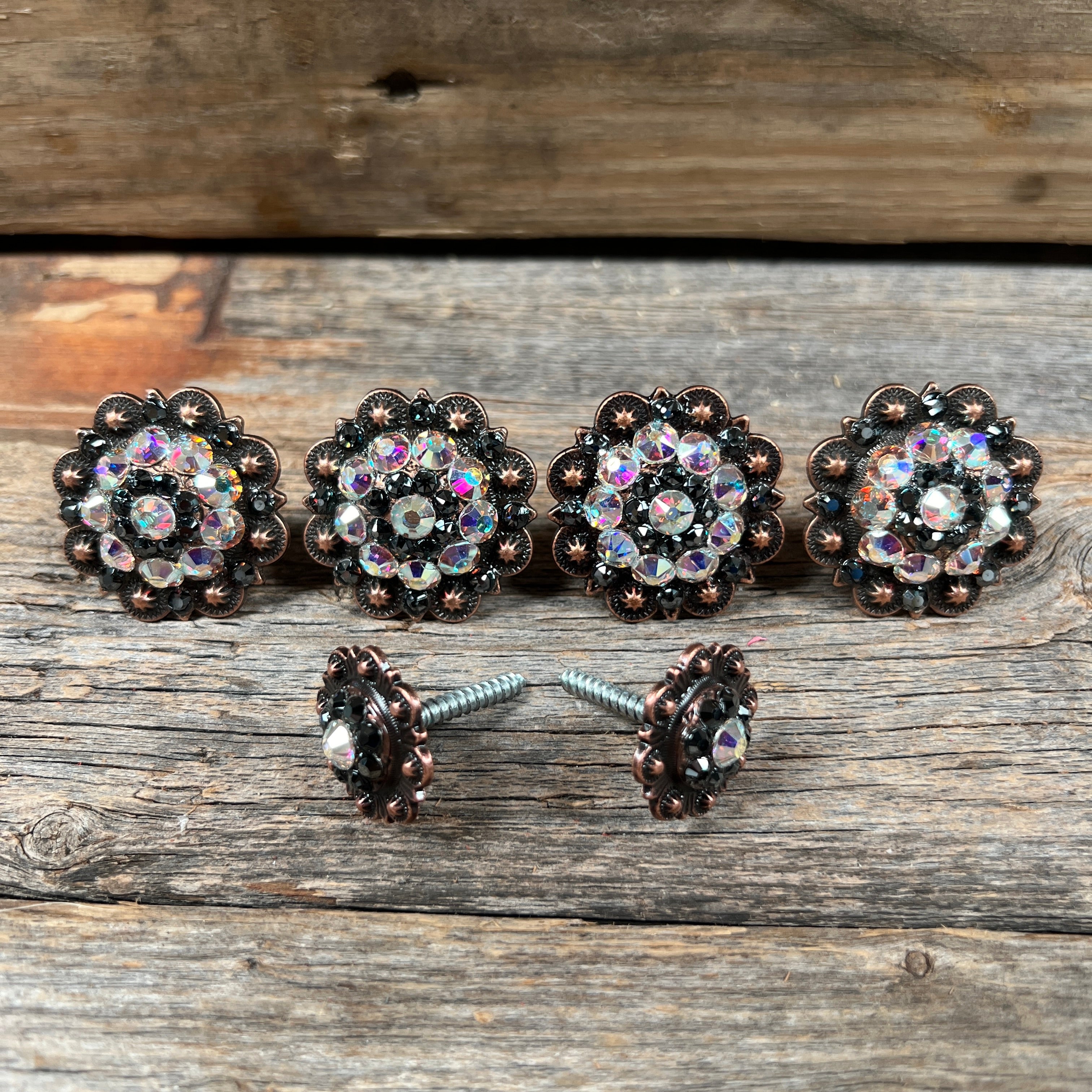 Copper AB & Black Saddle Conchos