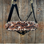Black Nylon Horse Halter – Bronc Noseband with Crystal Conchos NH100