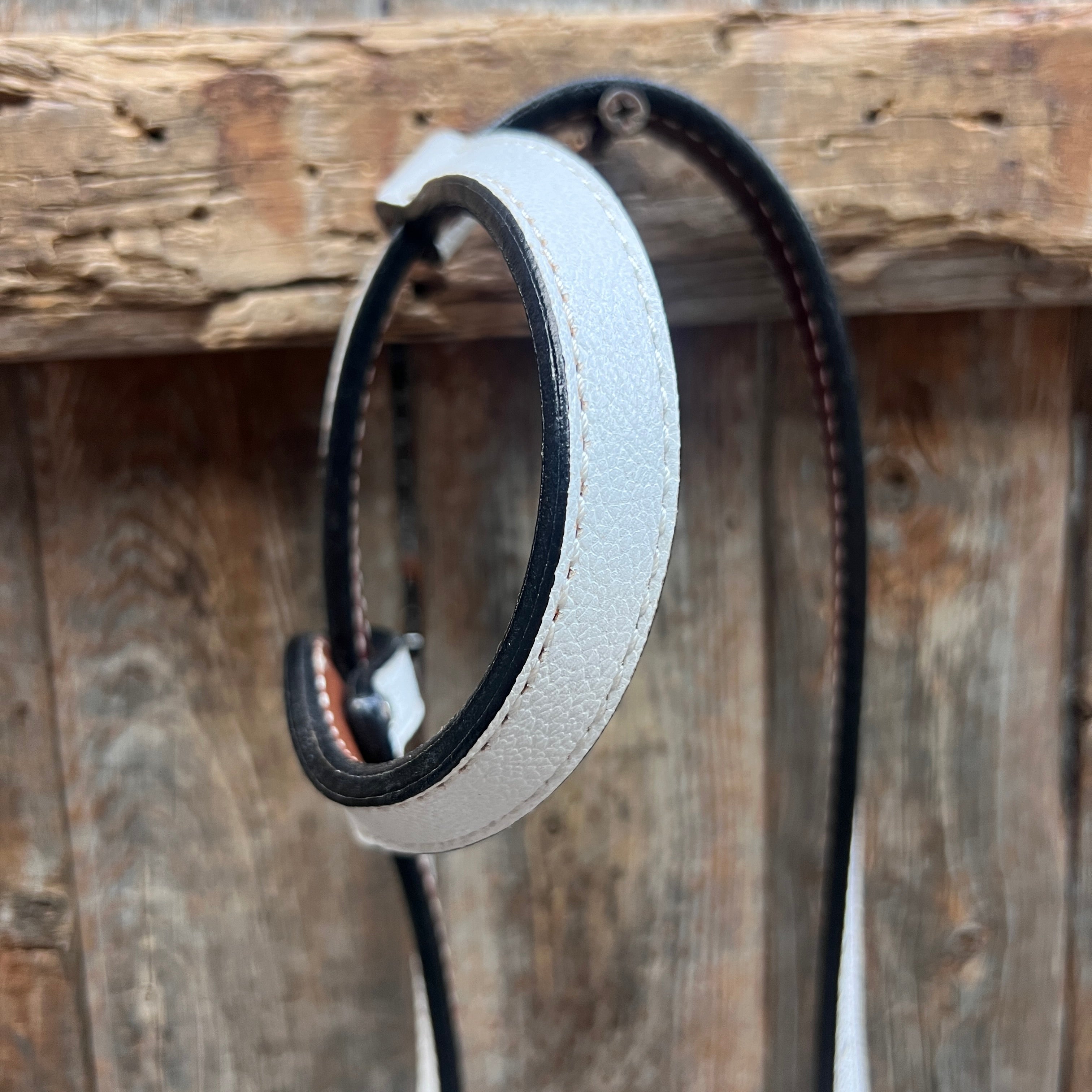 White Leather One Ear Headstall / Bridle