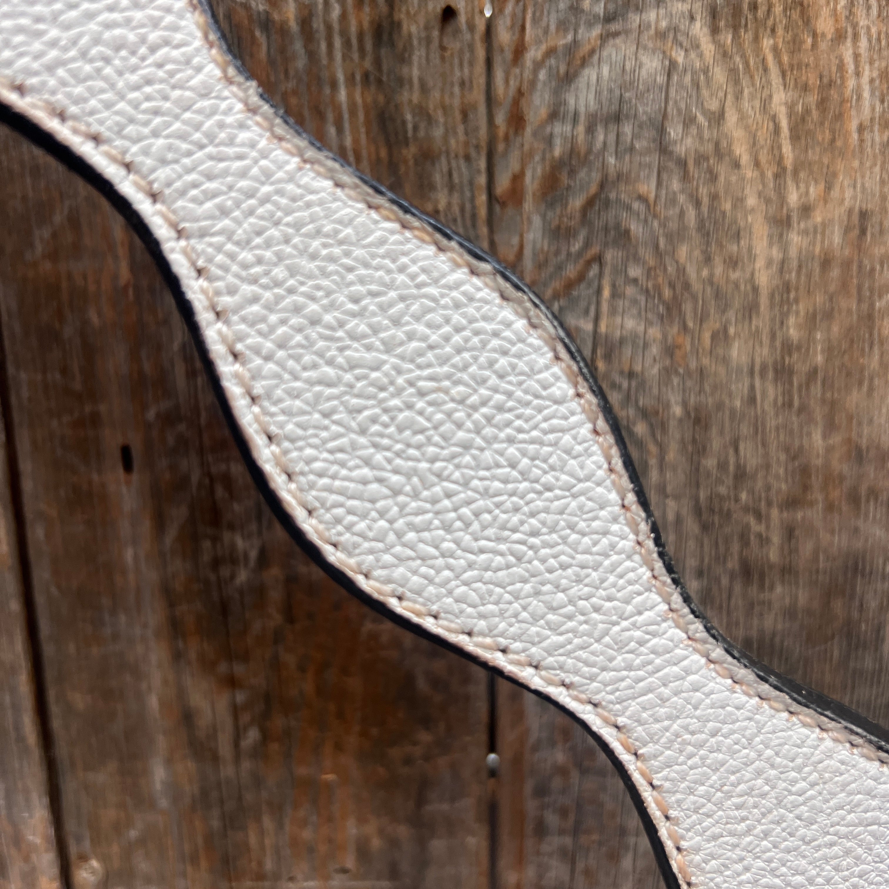 White Leather Scalloped Tack Sets