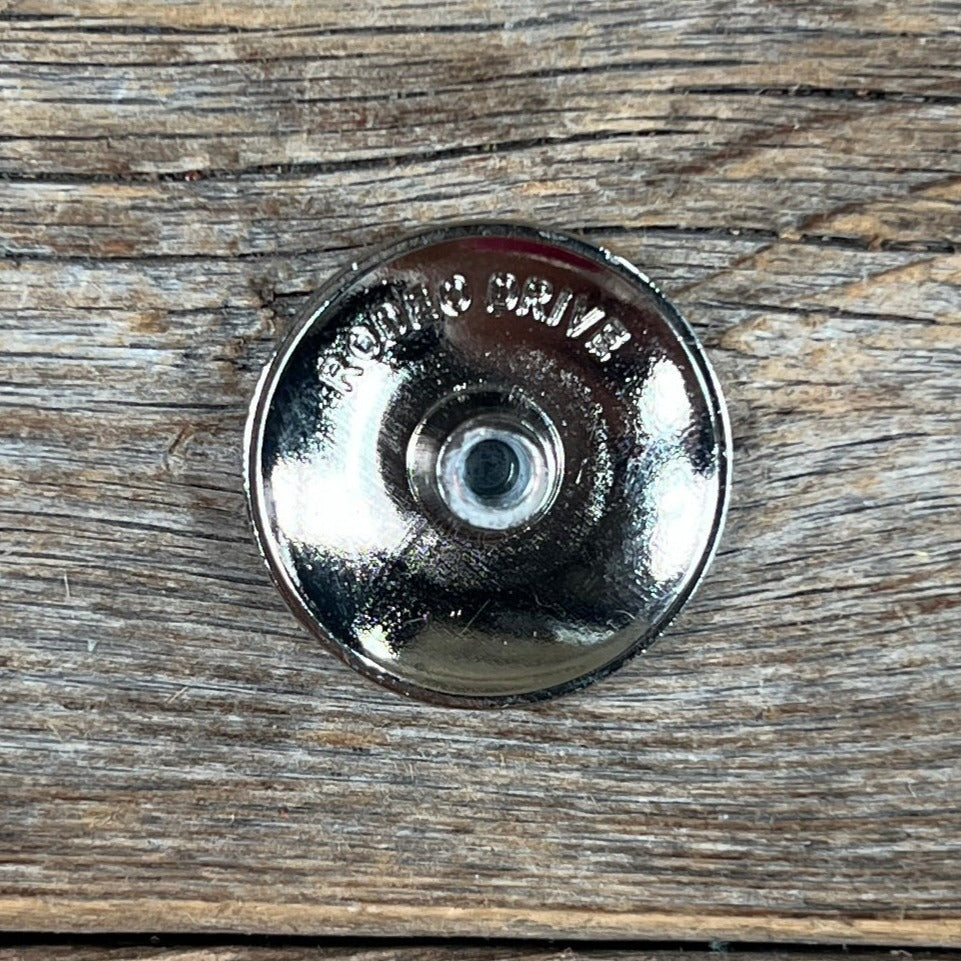 Antique Silver Blue Geometric Concho 1