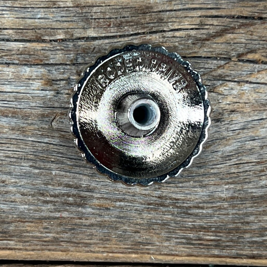 Antique Silver Flower and Loops Concho 1.5" W235L