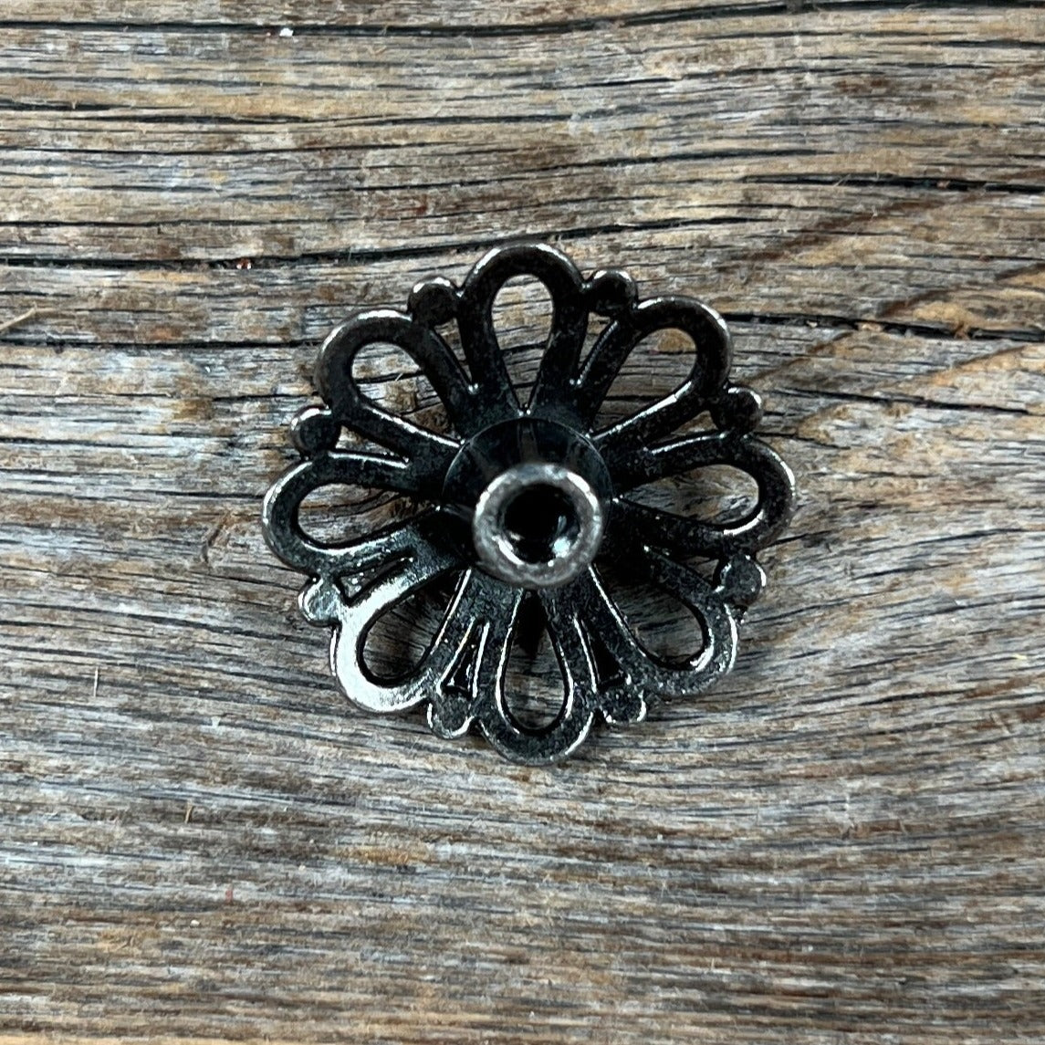 Antique Silver Turquoise Flower Concho 1" W231S