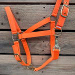 Orange Nylon Horse Halter NHORA
