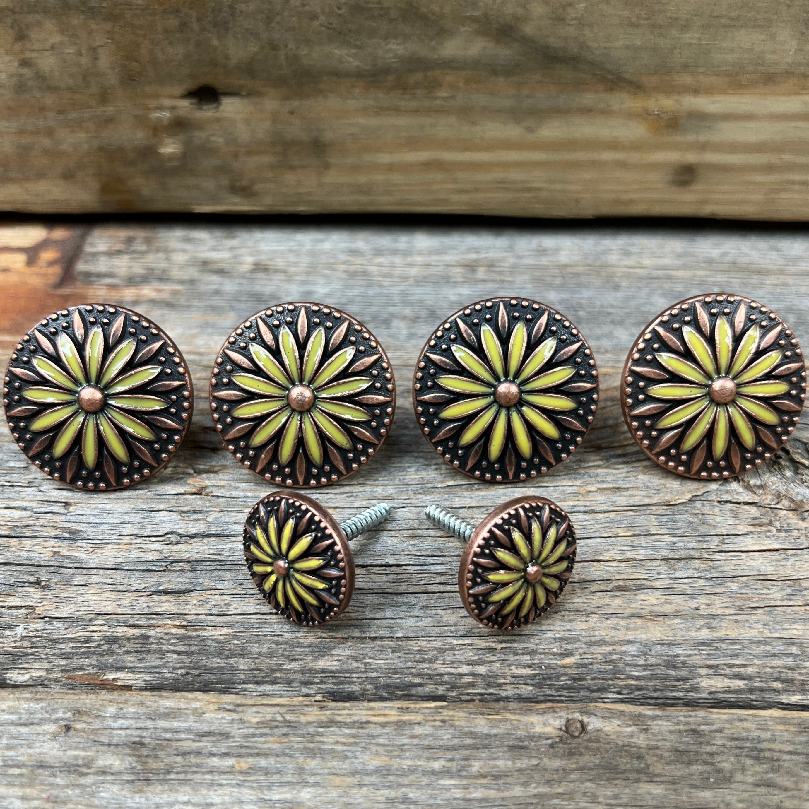 Copper Yellow Daisy Saddle Set SSW229