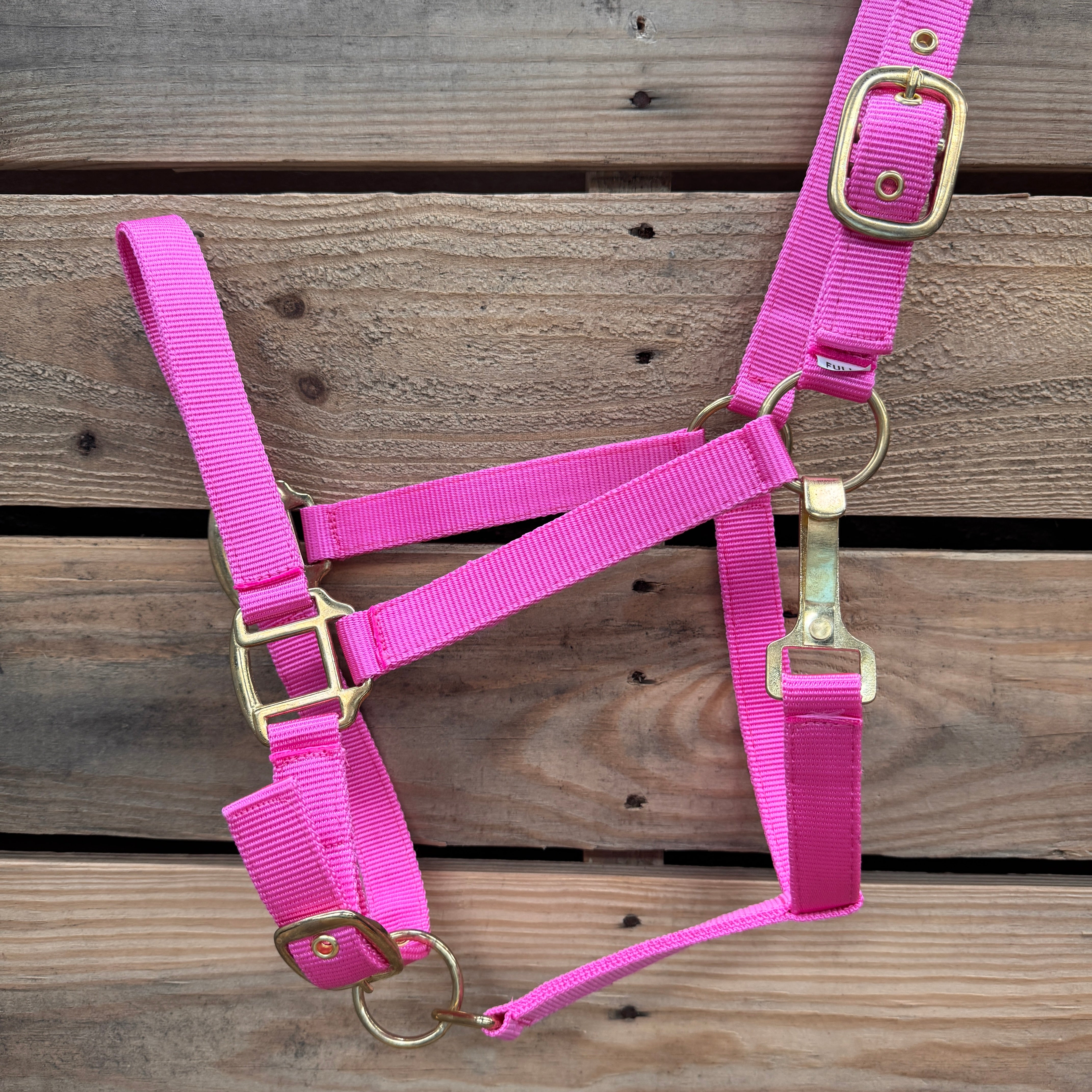 Pink Nylon Horse Halter NHPINK