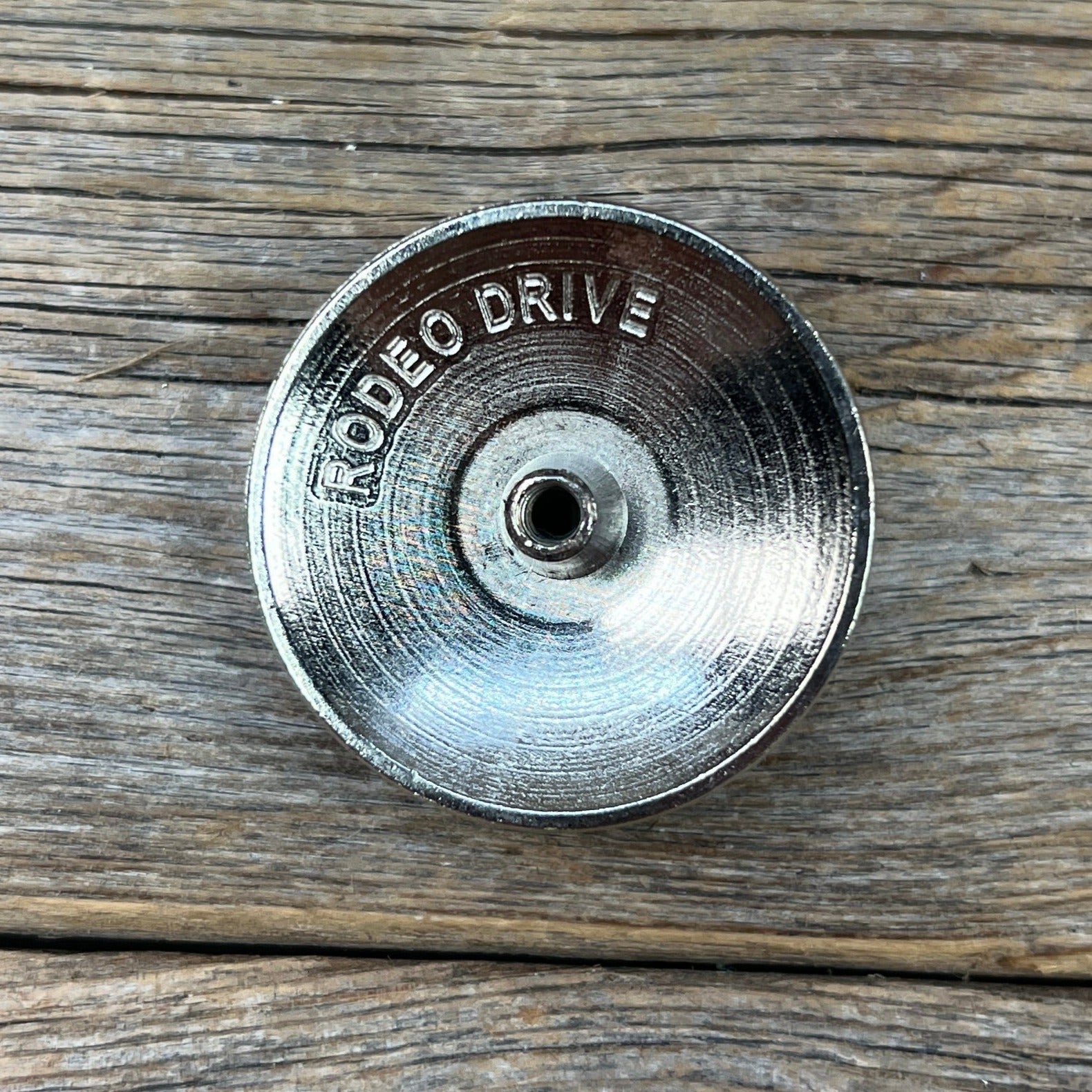 Antique Silver Turquoise Dot Concho 1.5