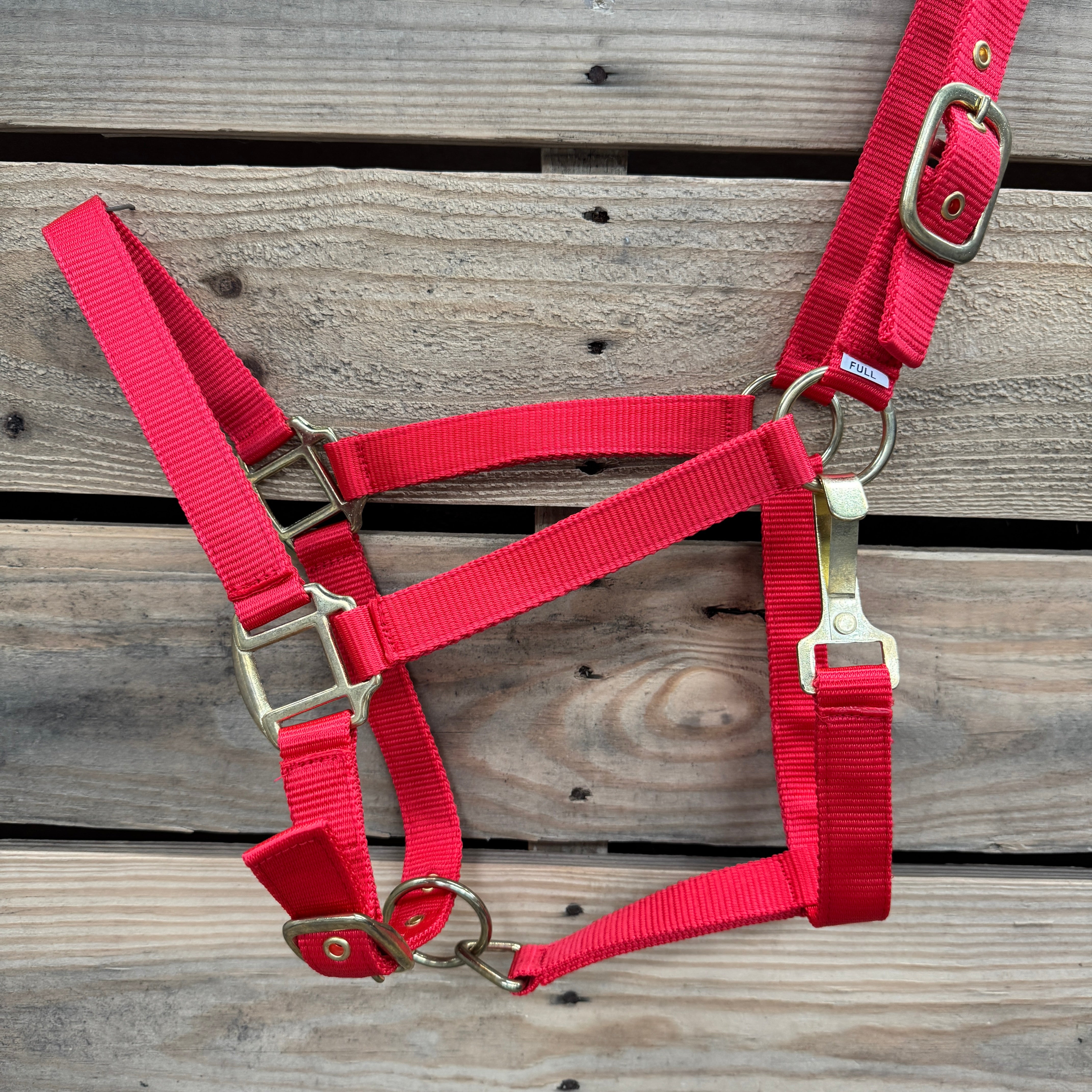 Red Nylon Horse Halter NHRED