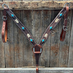Rawhide South West One Ear Headstall and Breastcollar Tack Set #OEBC409