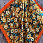 35X35" Orange Floral Wild Rag / Scarf WR3445X