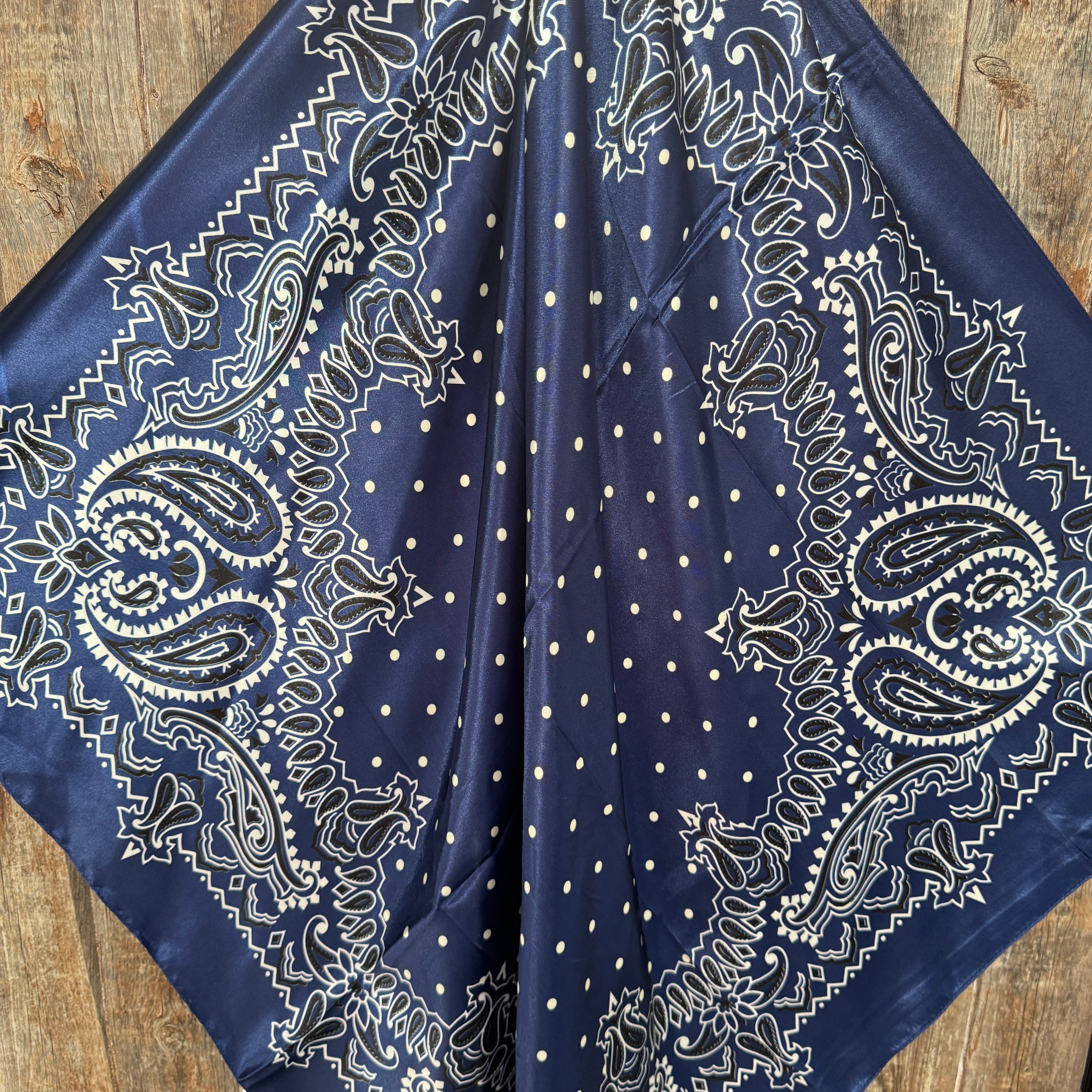 35X35" Blue Paisley Wild Rag / Scarf WR3431