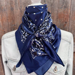 35X35" Blue Paisley Wild Rag / Scarf WR3431