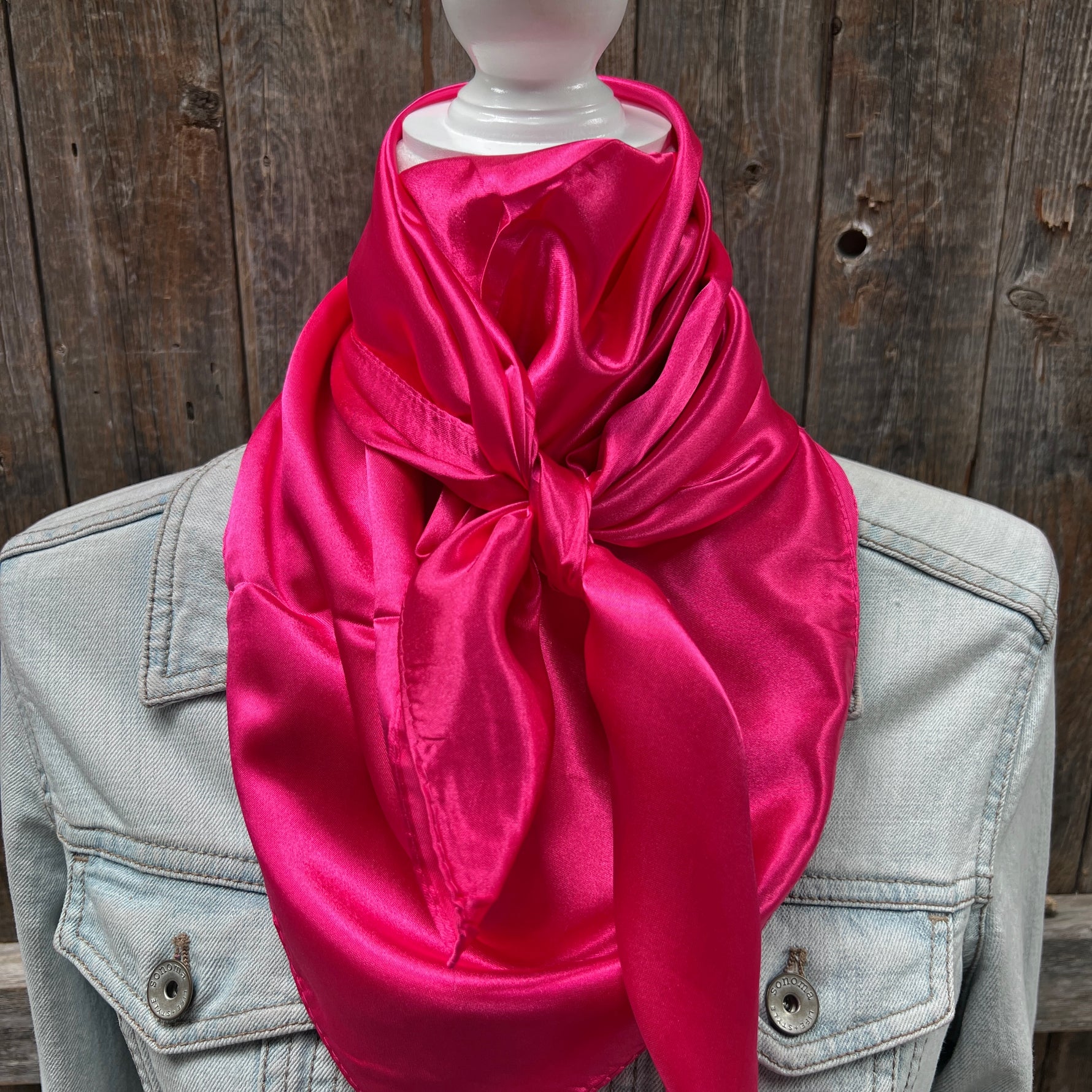 35X35" Solid Hot Pink Wild Rag | Scarf WRS25