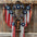 Classic Red, White and Blue Browband/One Ear Tack Set  #BBBC638