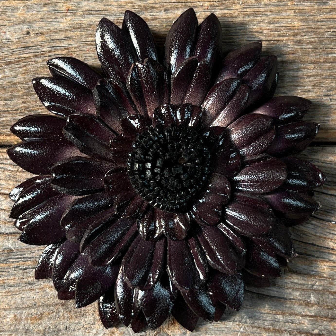 Hand Painted Leather Flowers - Daisies