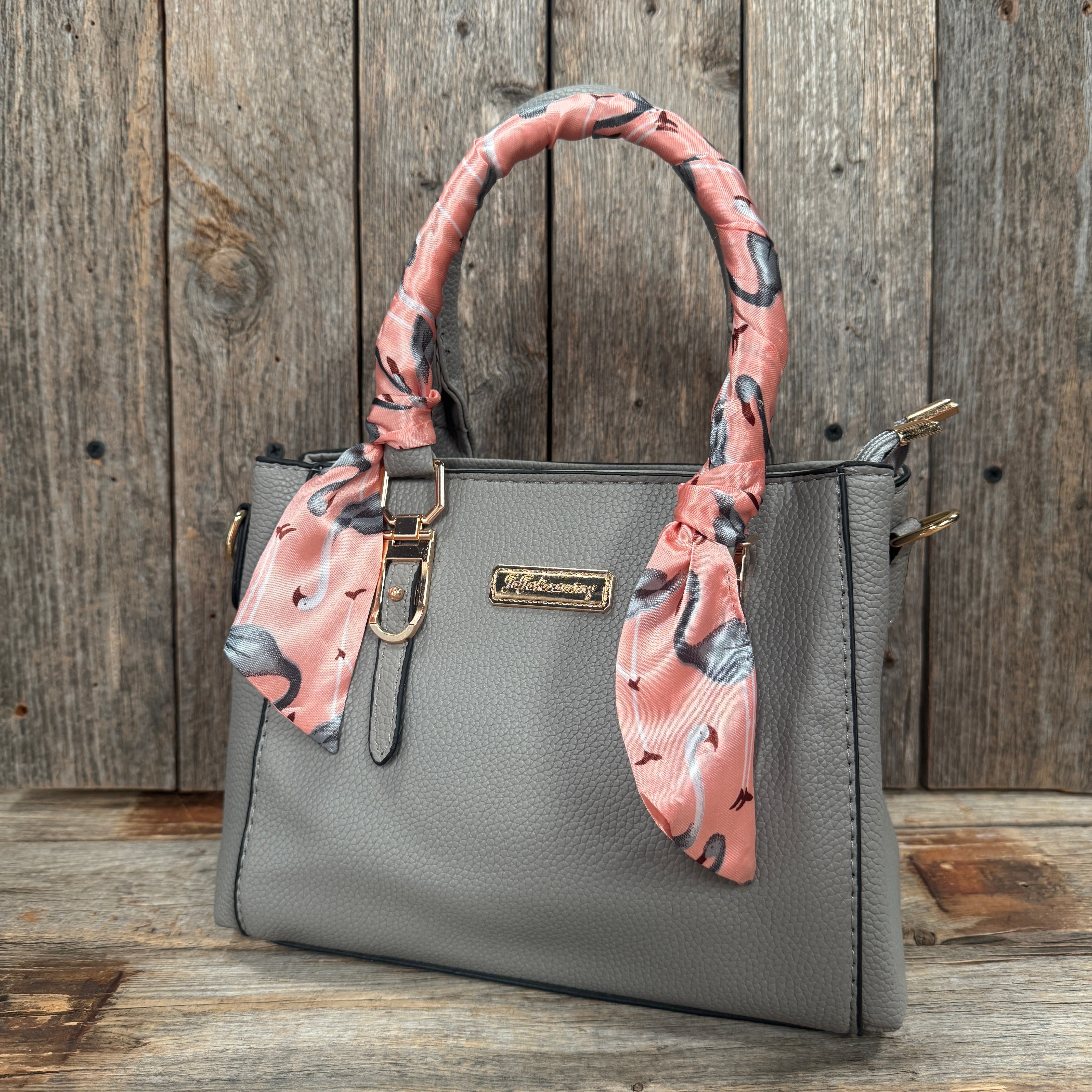 Pink and Grey Western Skinny Mini Wild Rag Scarf / Cowgirl Necktie #TW324