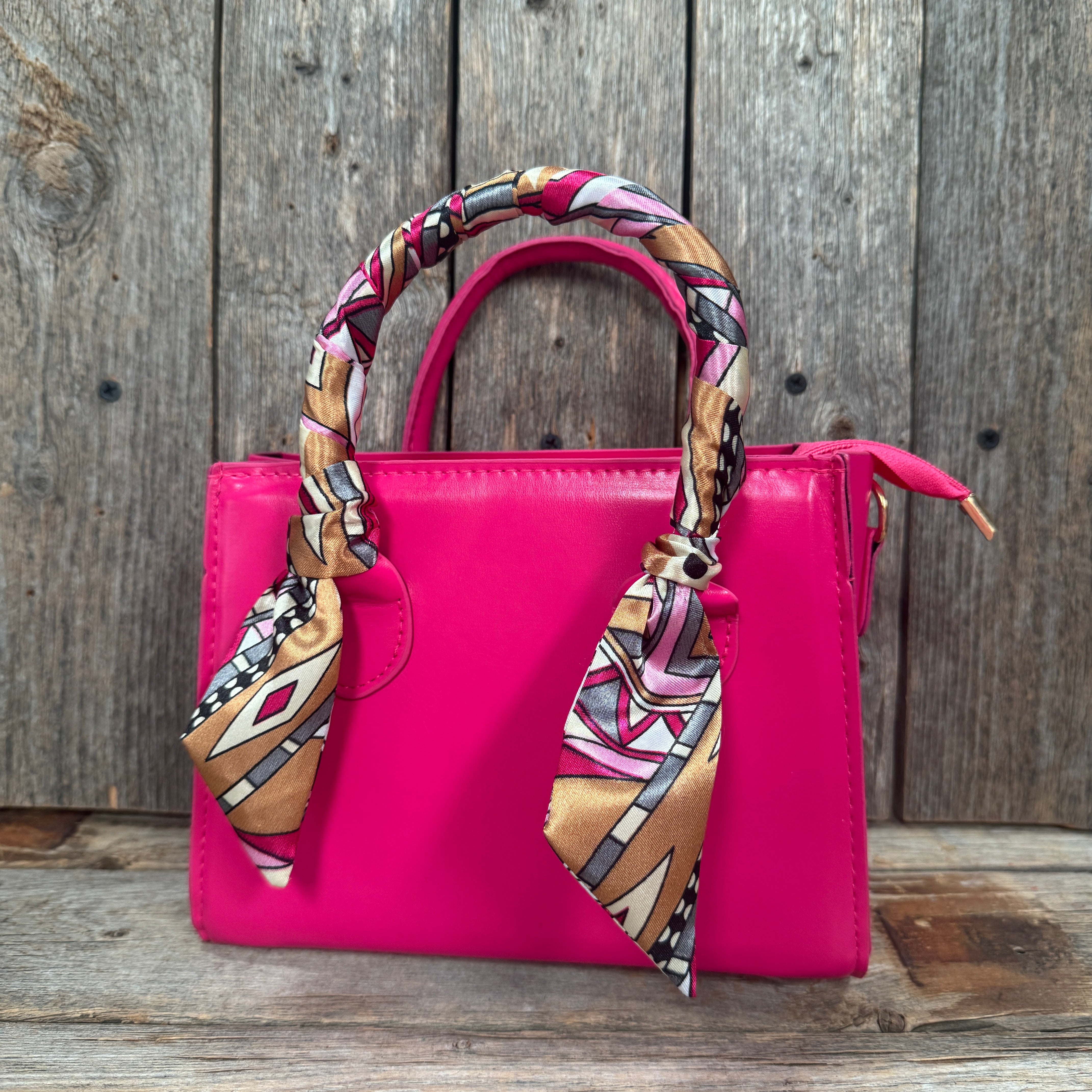 Pink and Brown Western Skinny Mini Wild Rag Scarf / Cowgirl Necktie #TW330