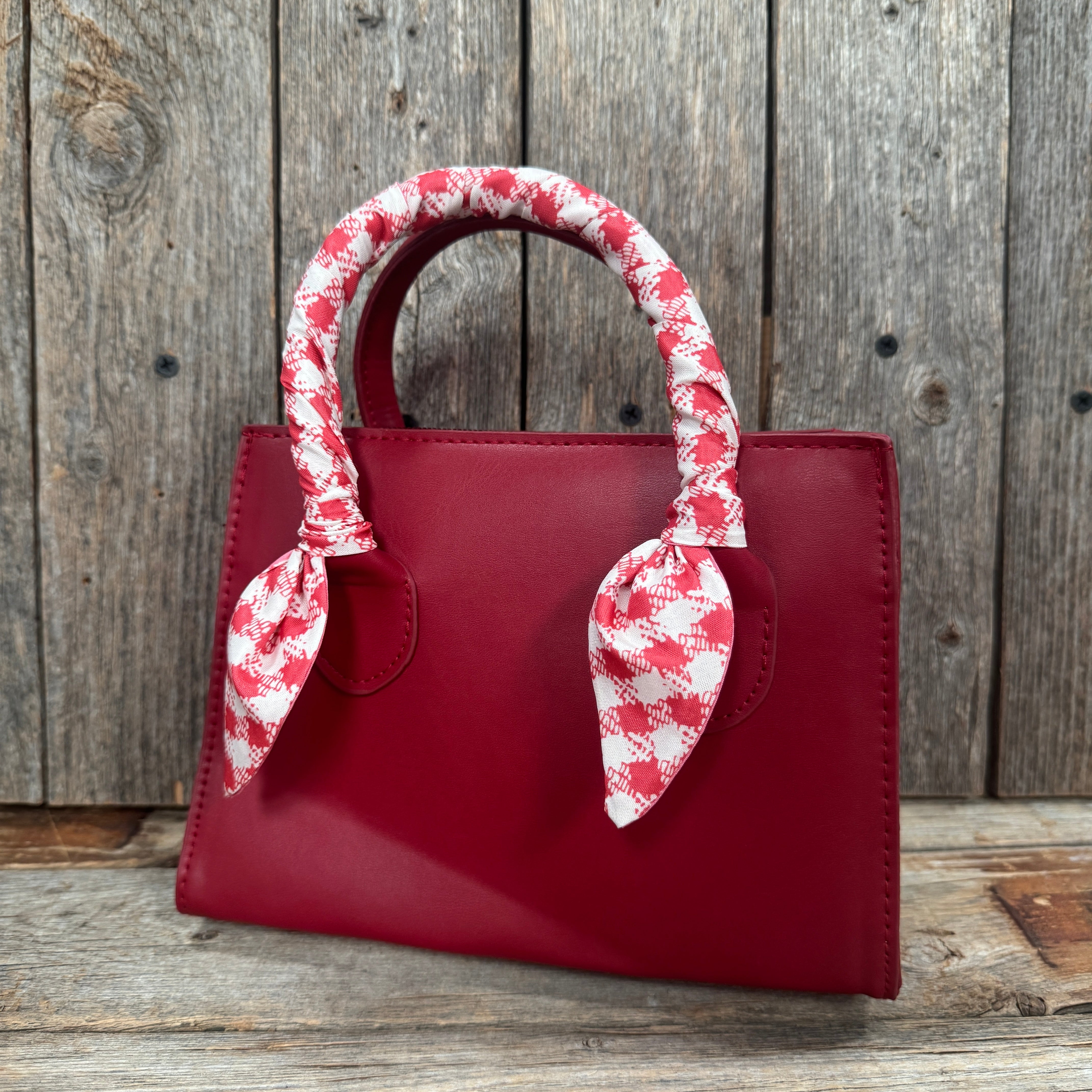 Red and White Western Skinny Mini Wild Rag Scarf / Cowgirl Necktie #TW124