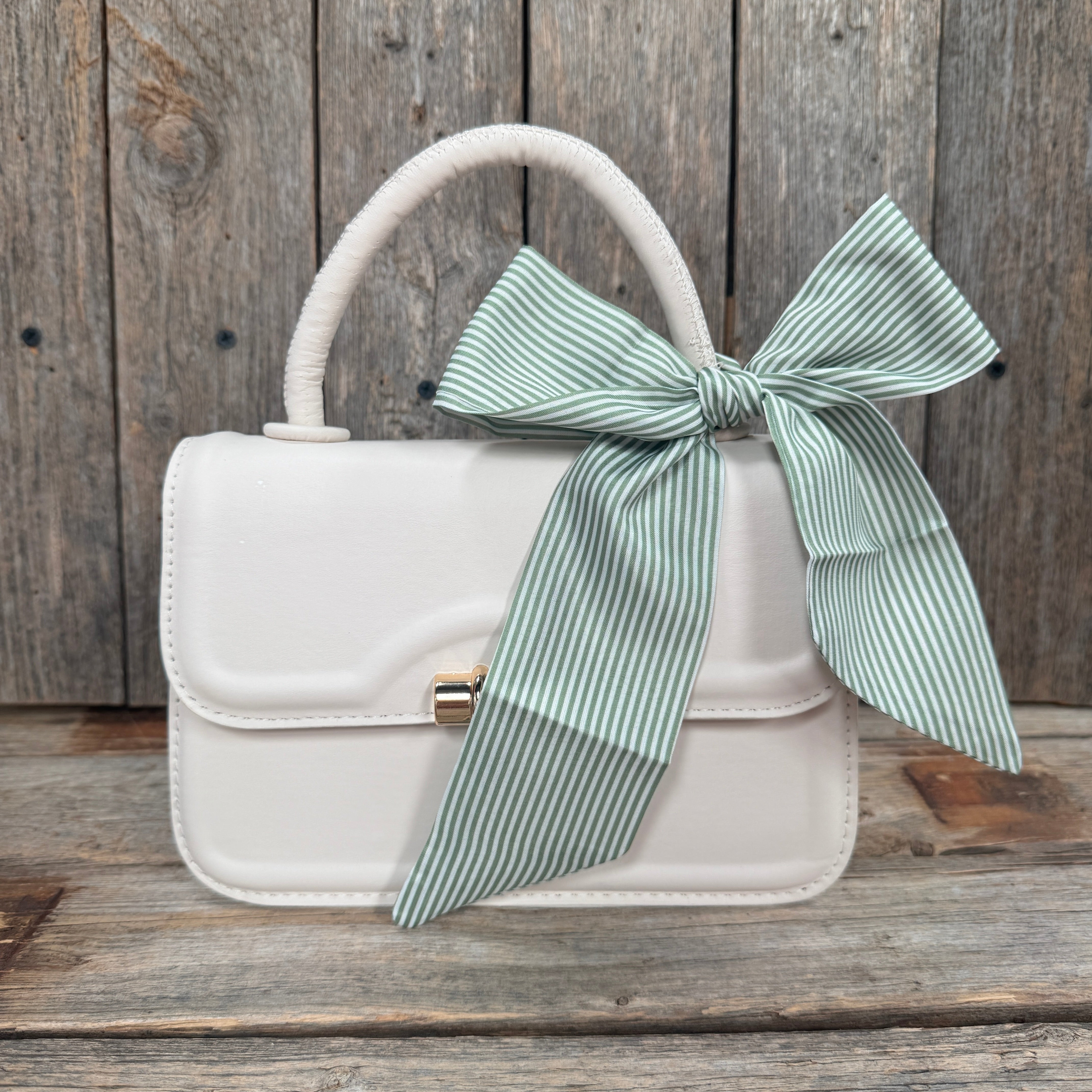 Green and White Western Skinny Mini Wild Rag Scarf / Cowgirl Necktie  #TW127