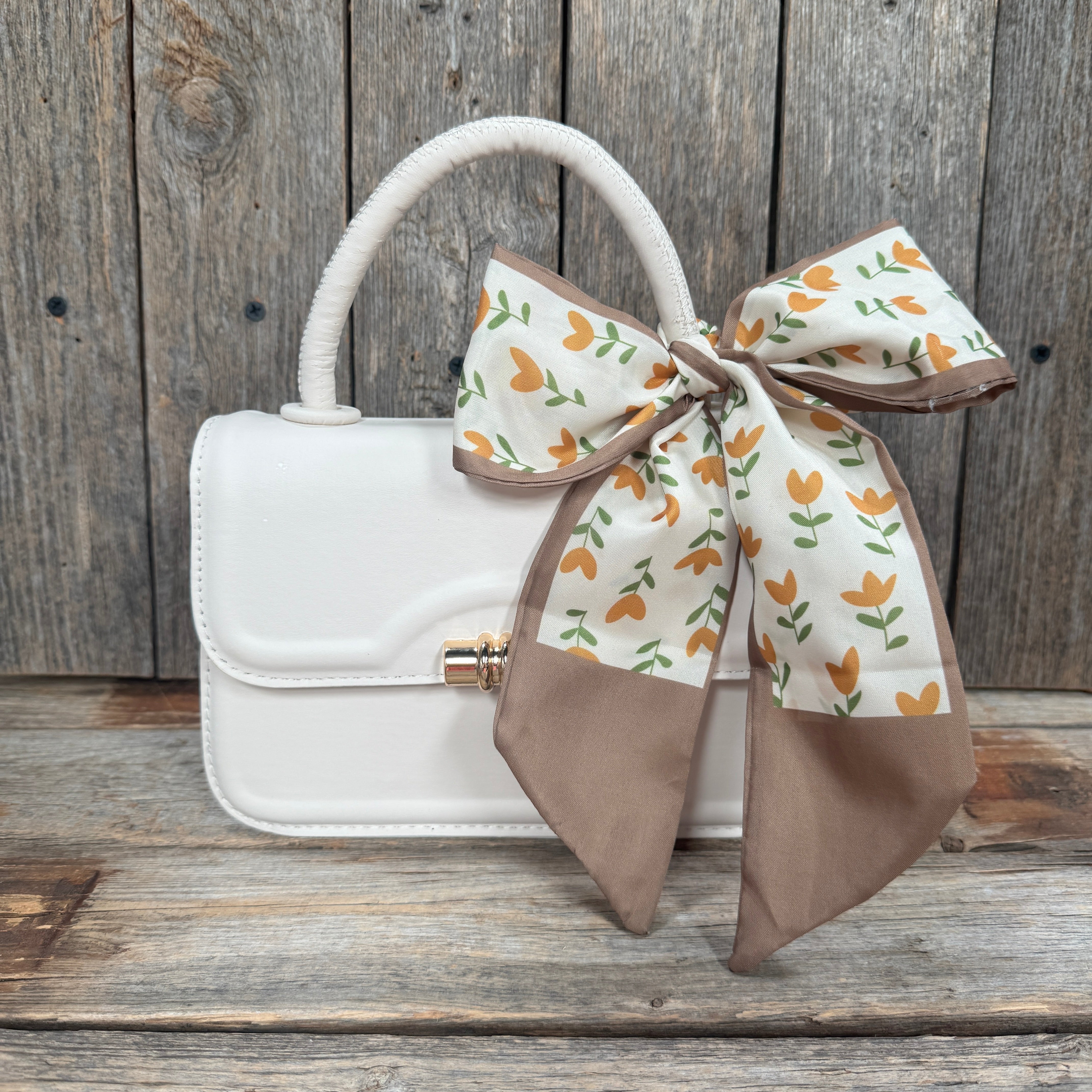 Tan and Cream Western Skinny Mini Wild Rag Scarf / Cowgirl Necktie #TW103