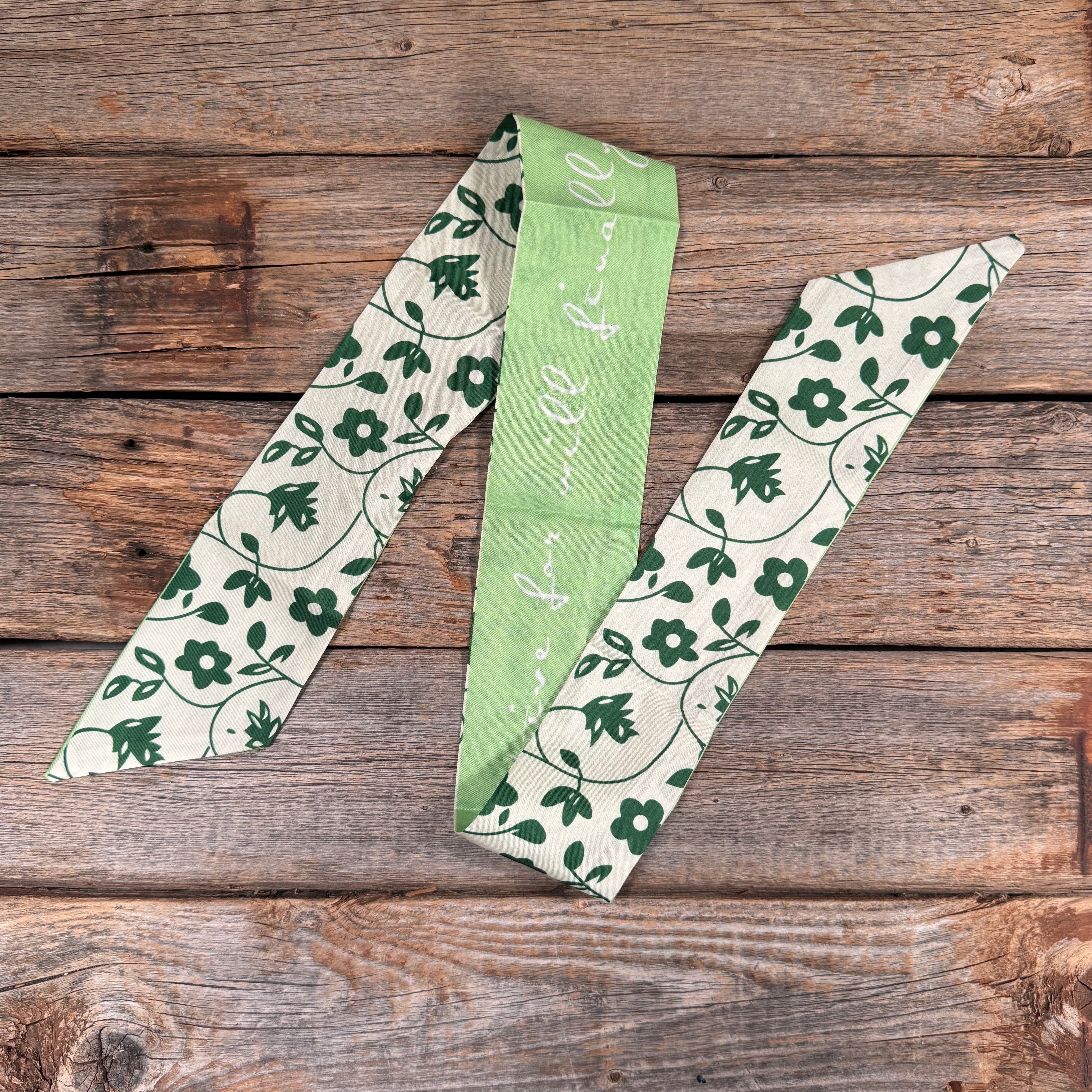Green Western Skinny Mini Wild Rag Scarf / Cowgirl Necktie  #TW111