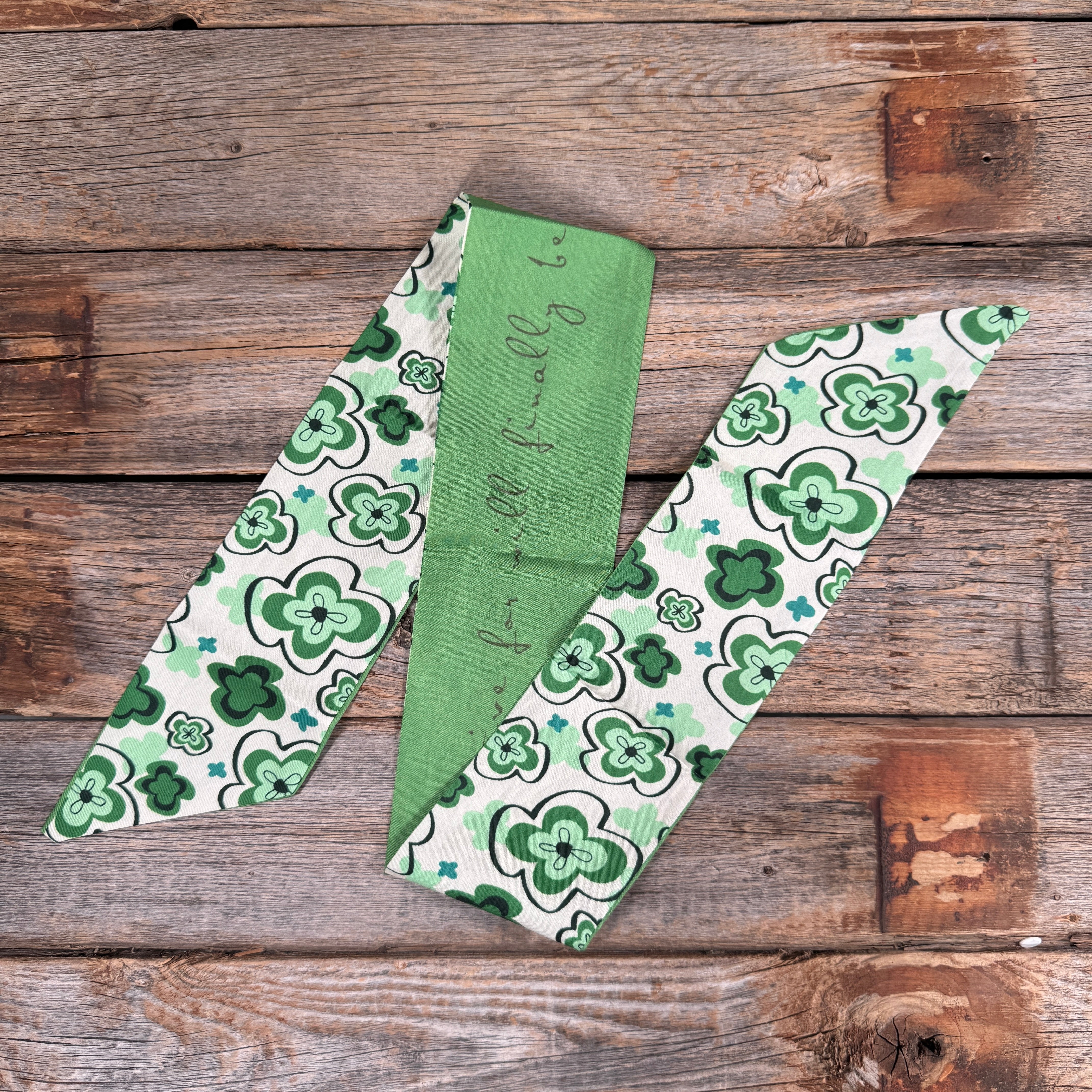 Green Western Skinny Mini Wild Rag Scarf / Cowgirl Necktie  #TW115