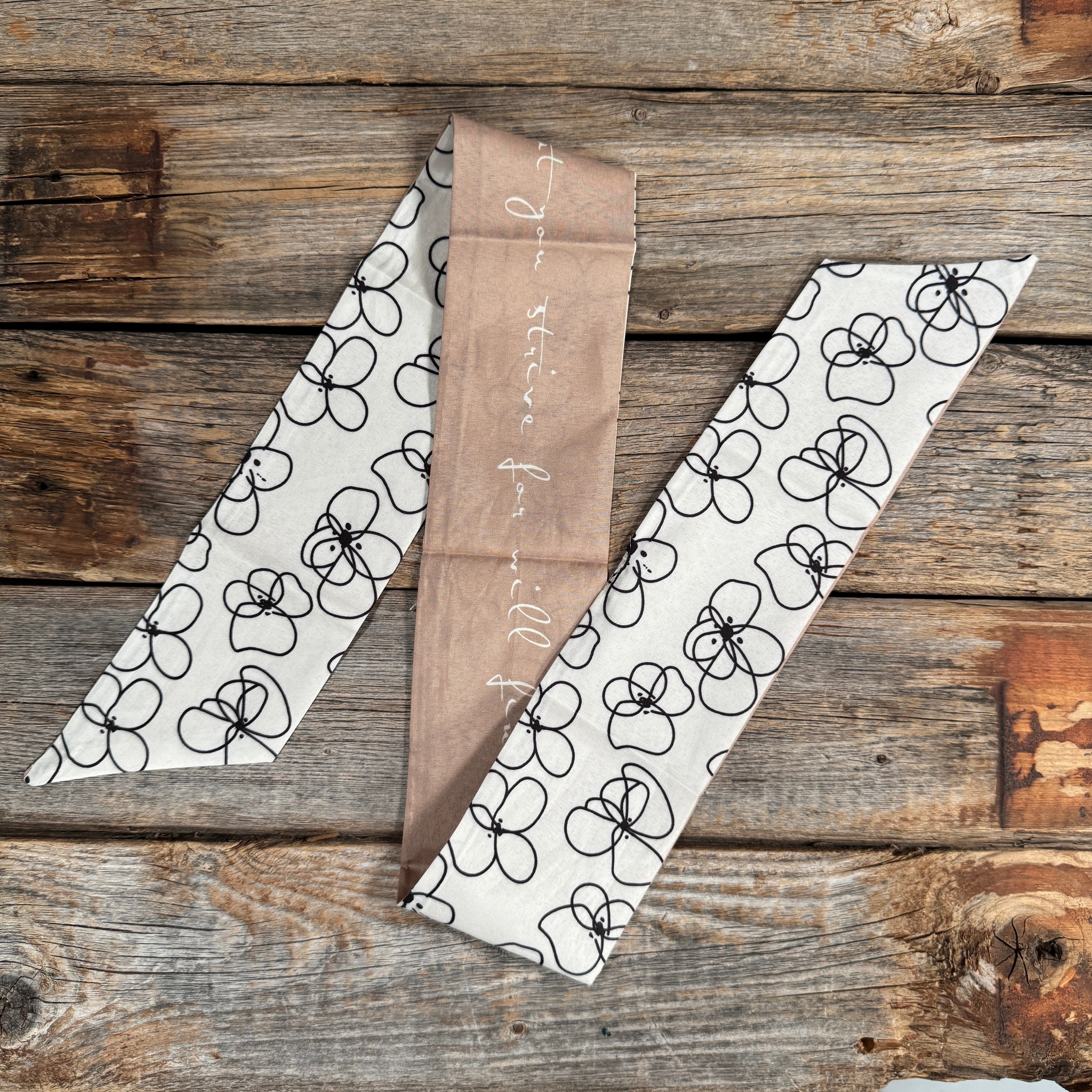 Cream Western Skinny Mini Wild Rag Scarf / Cowgirl Necktie  #TW142
