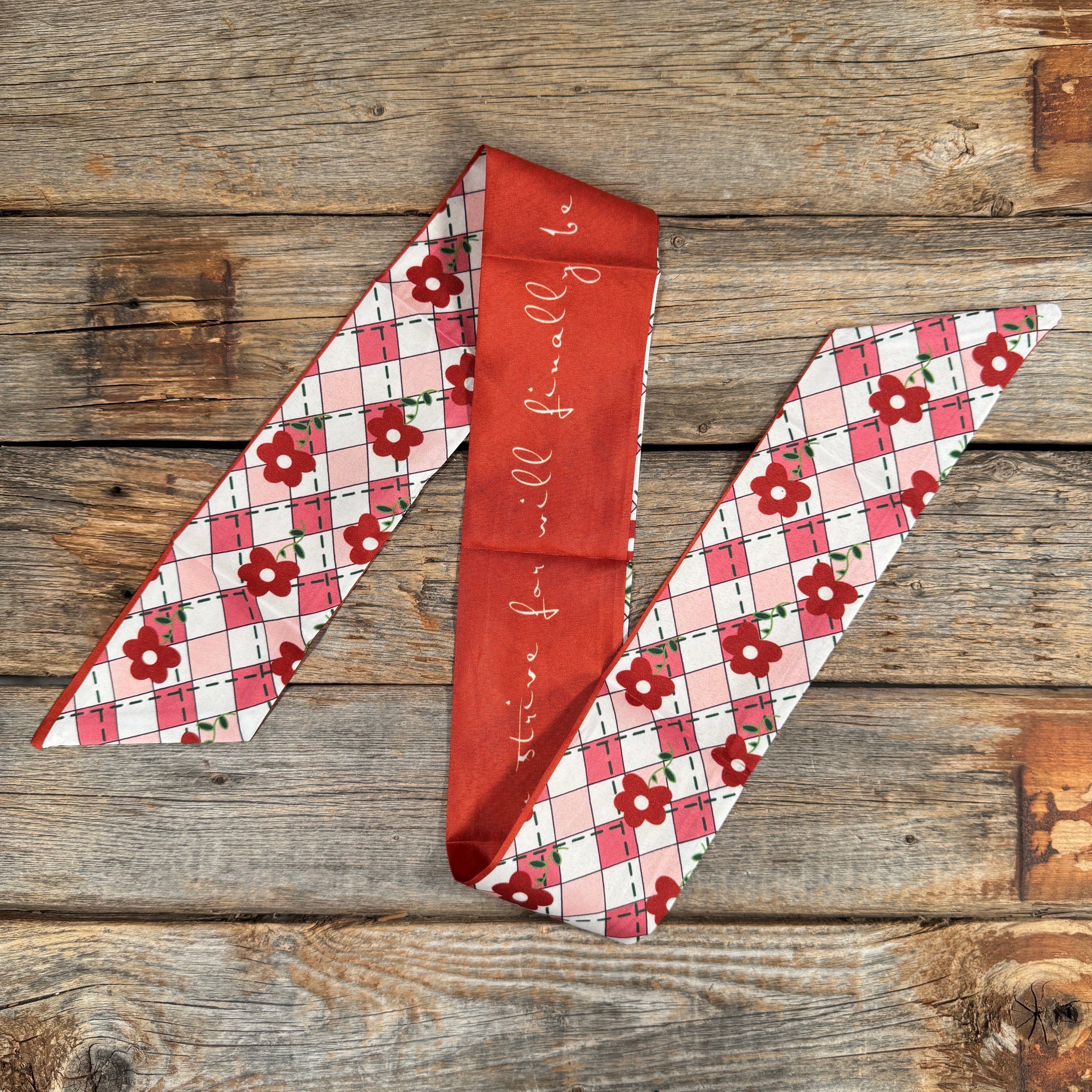 Red Western Skinny Mini Wild Rag Scarf / Cowgirl Necktie  #TW143