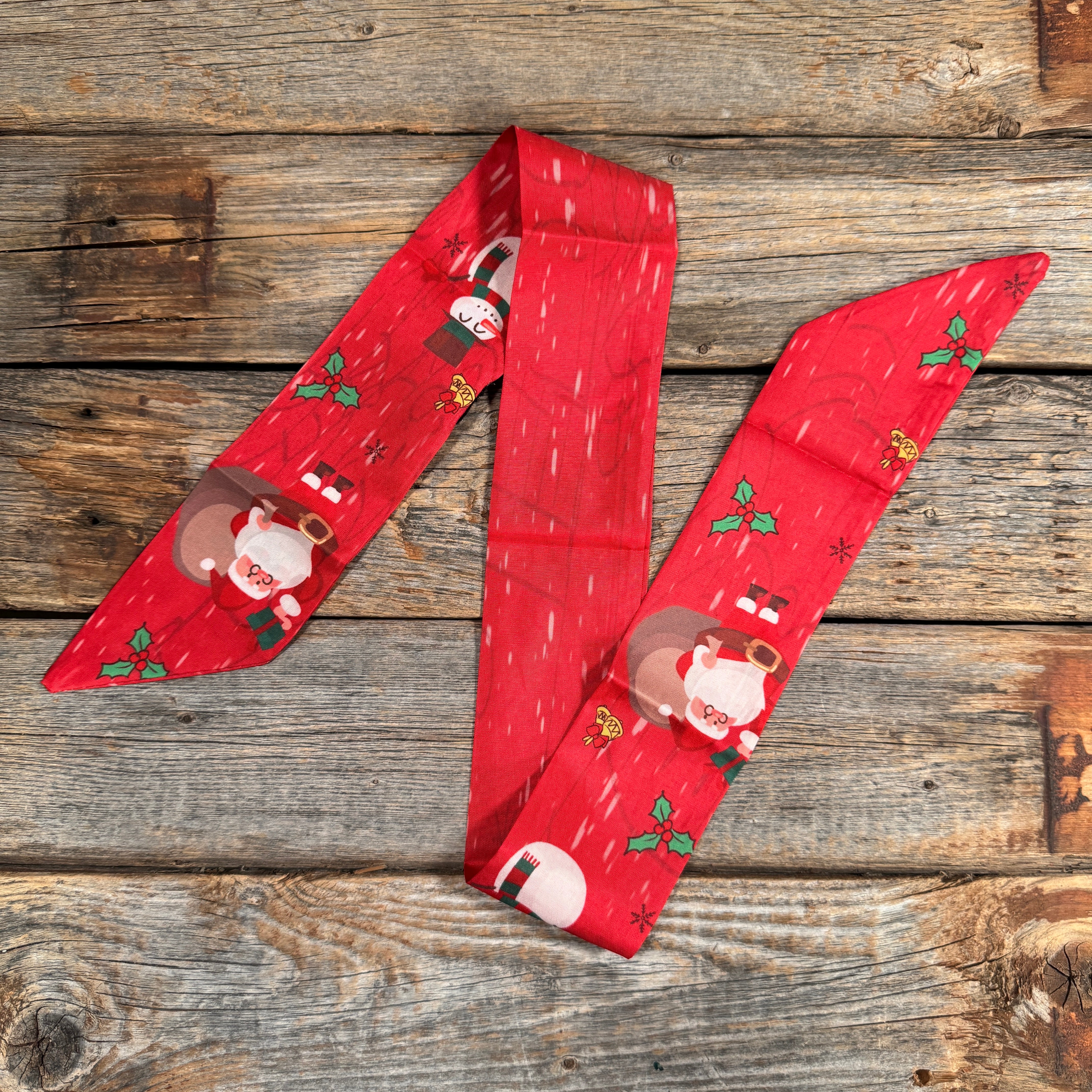 Red Holiday Western Skinny Mini Wild Rag Scarf / Cowgirl Necktie  #TW147