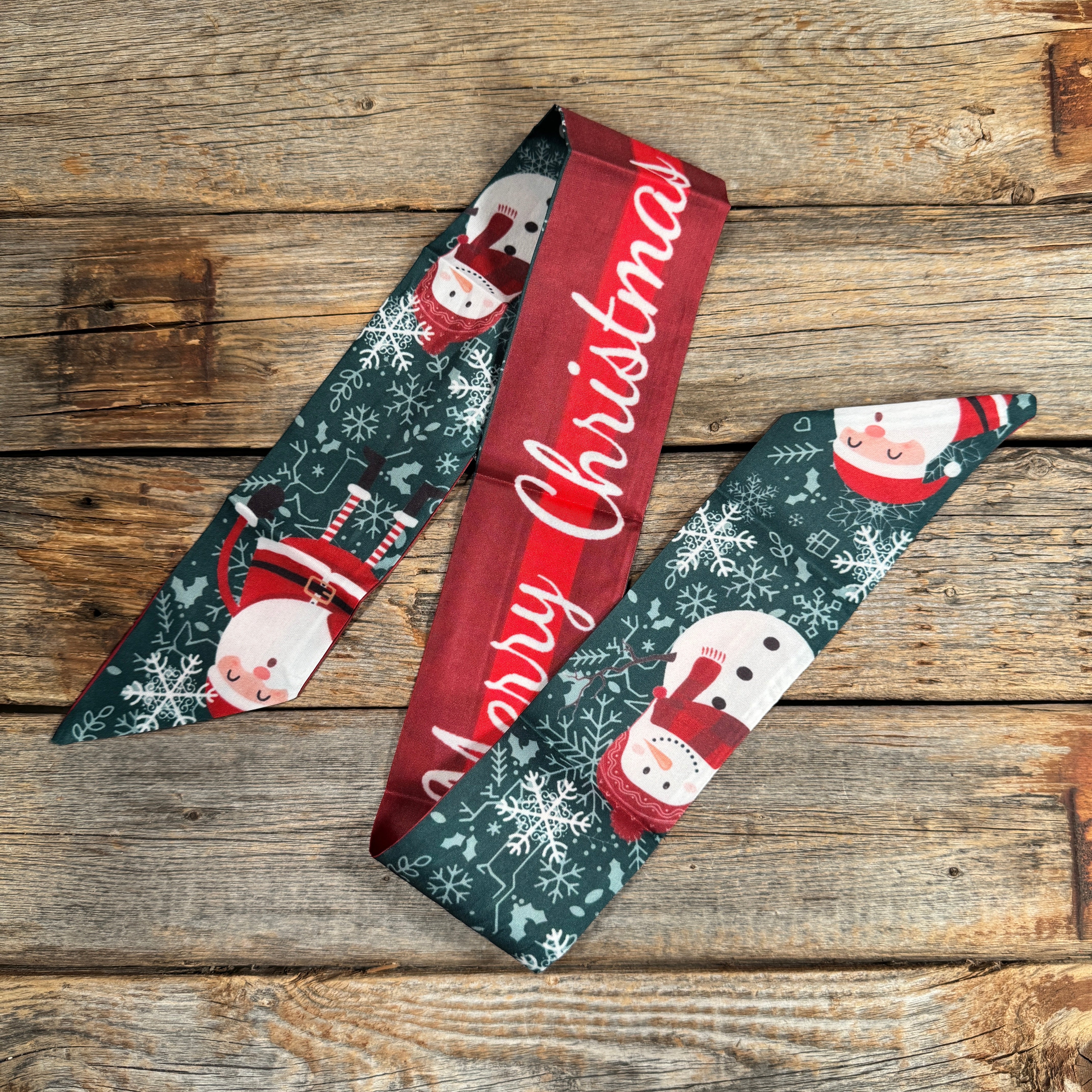 Green Holiday Western Skinny Mini Wild Rag Scarf / Cowgirl Necktie  #TW148