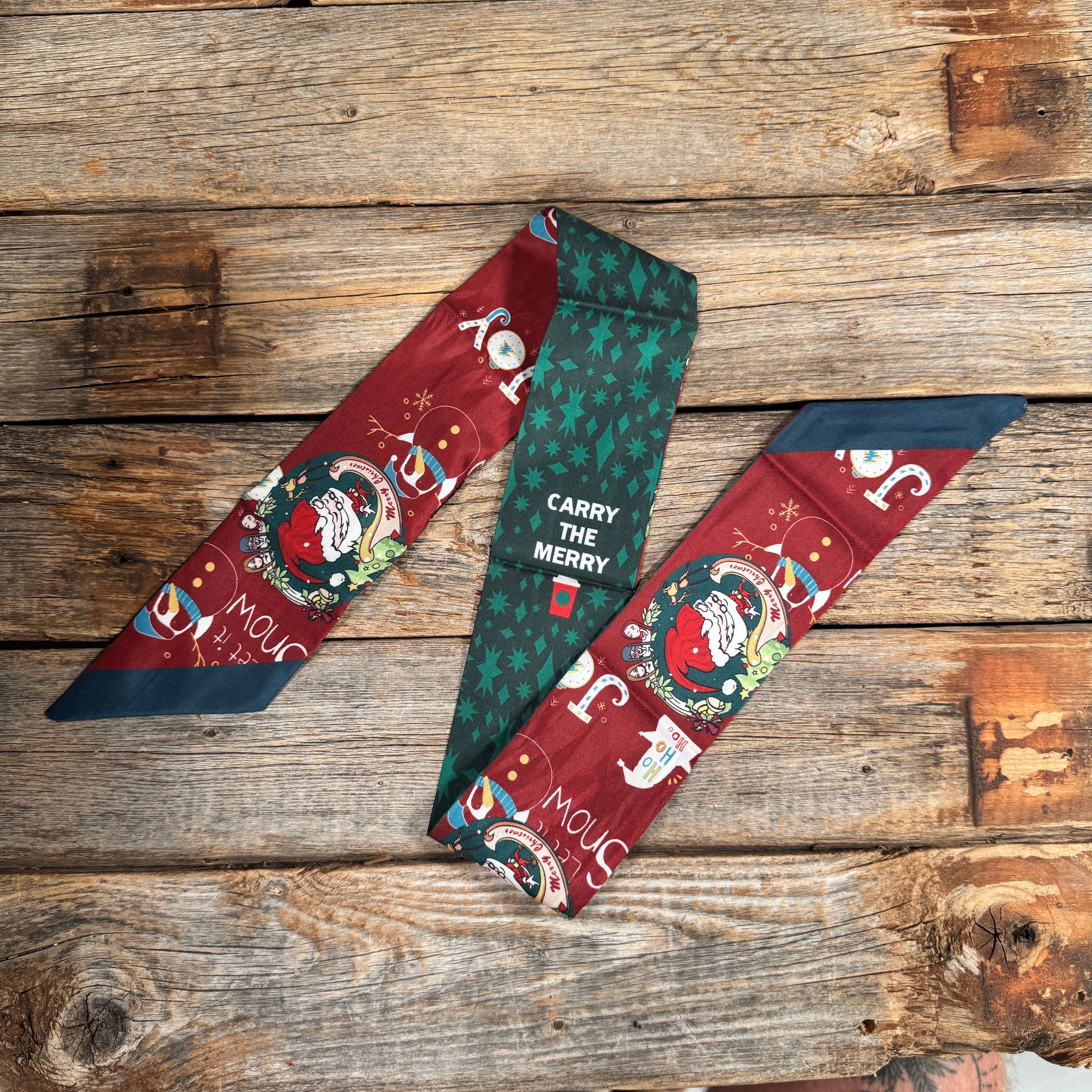 Burgundy Holiday Western Skinny Mini Wild Rag Scarf / Cowgirl Necktie  #TW149