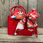 Red Holiday Western Skinny Mini Wild Rag Scarf / Cowgirl Necktie  #TW150