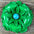 Hand Painted Leather Flowers - Gardenias - Round Turquoise Cabochons