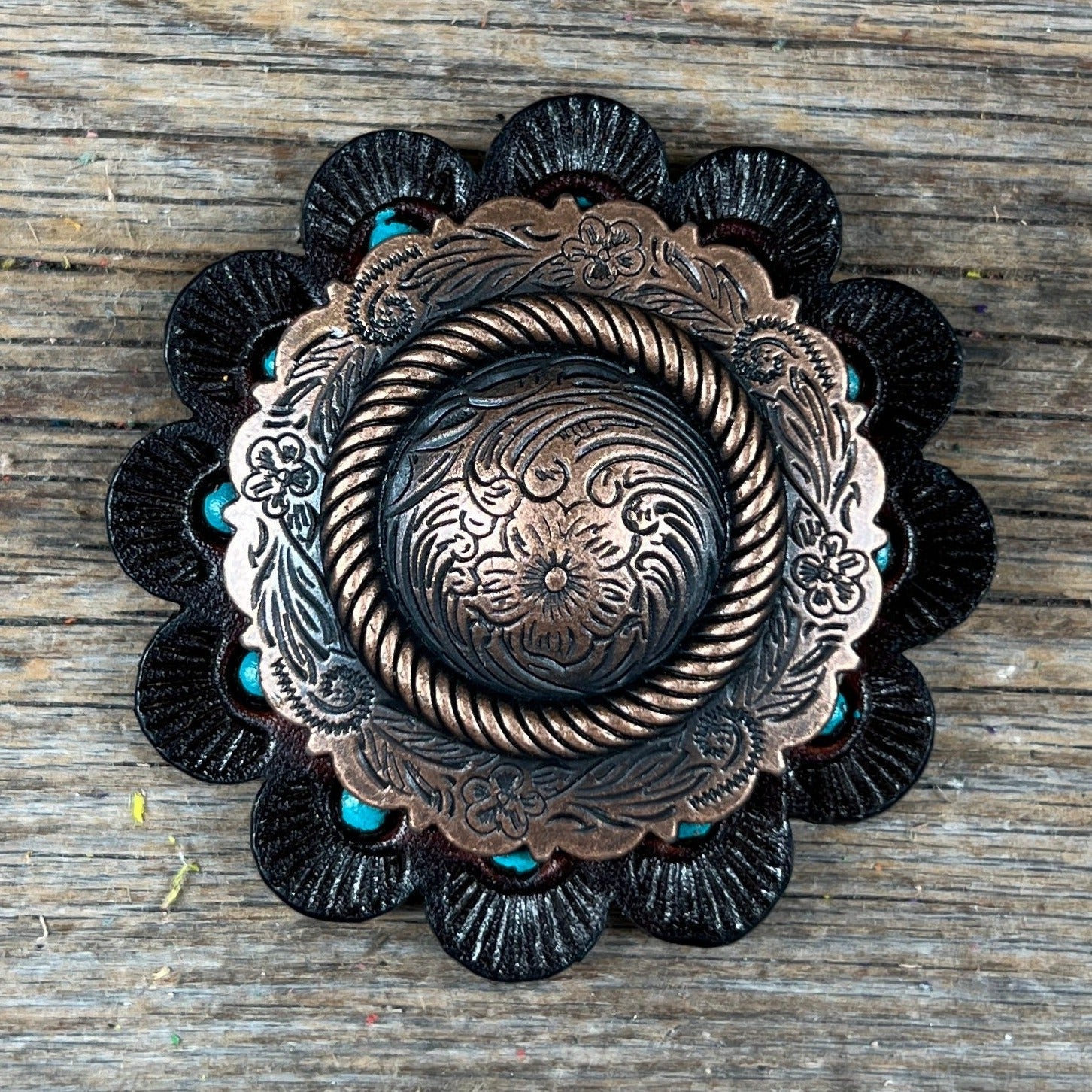 Copper Round Western Concho W101