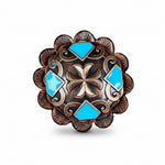 Copper Turquoise Western Concho W104