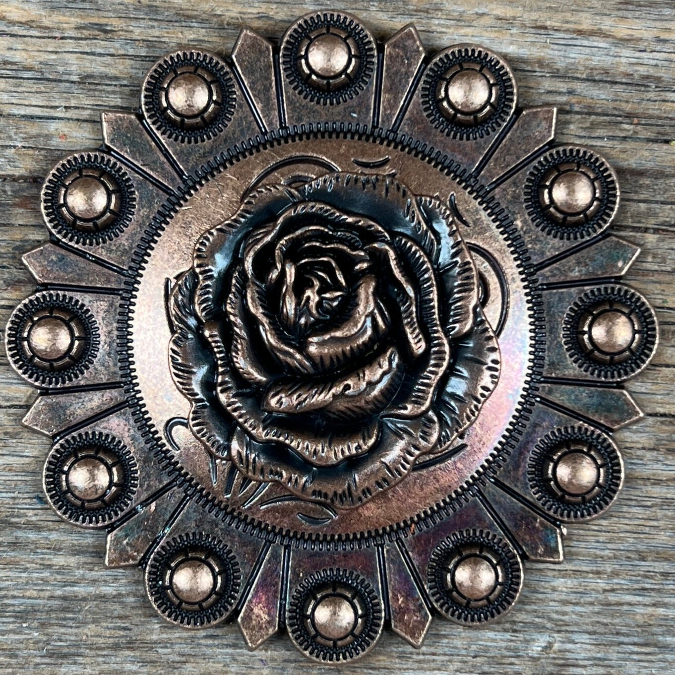 Copper Rose Western Concho W107