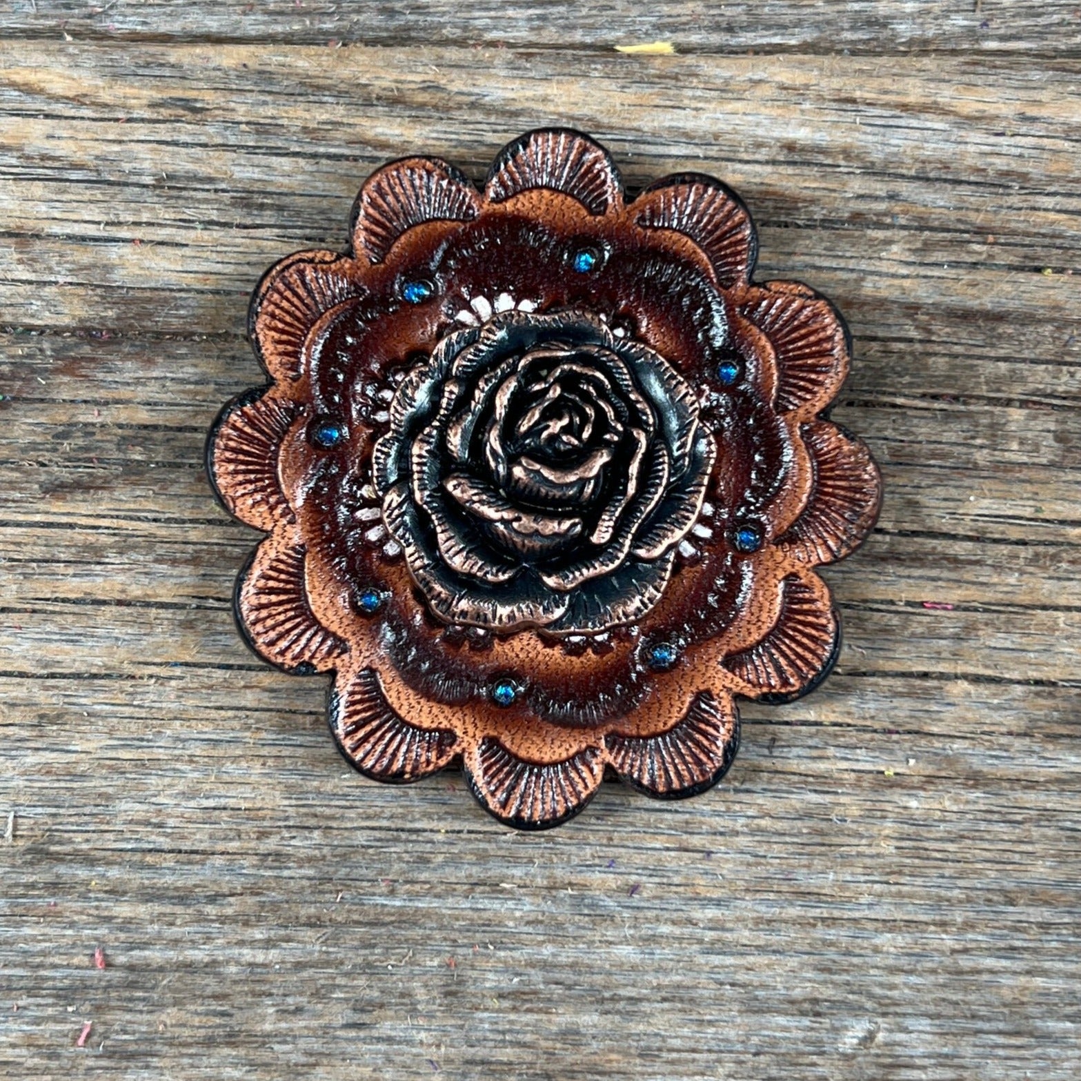 Copper Rose Western Concho W107