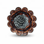 Antique Silver Rose Western Concho W108