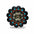 Black & Gold Sunflower Western Concho W125