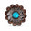 Copper Turquoise Round Western Concho W128