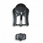 Antique Silver Floral Engraved Western Concho W225