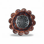 Antique Silver Floral Engraved Western Concho W225