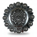 Antique Silver Floral Pinwheel Western Concho W227