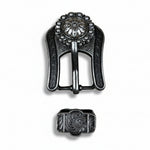 Antique Silver Flower and Berry Western Concho W226