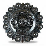 Antique Silver Flower and Berry Western Concho W226
